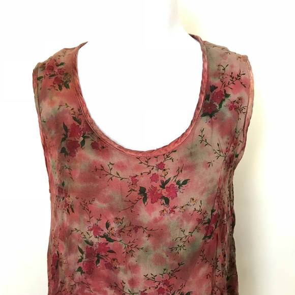 Flowers floral flowy tank top - Picture 1 of 5